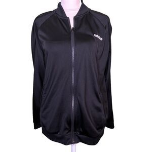 Adidas Jacket Womens Full Zip long sleeve Black size Large